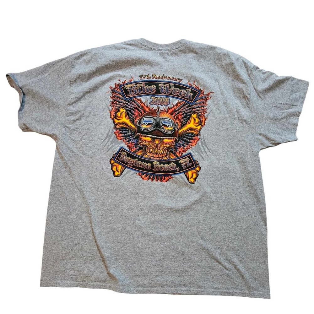 Daytona Beach Bike Week 2018 77th Annual Mens Size 3XL Shirt‎ Biker Gray